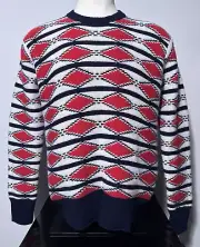 NEW Ted Baker London Men's Size 3 (Medium) Wool Blend Jacquard Argyle Sweater