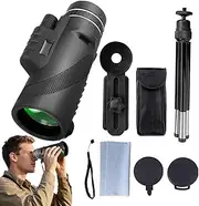 Star Scope Monocular | Weatherproof Adult Telescope with Smartphone Clip - Multipurpose Hiking Gear for Birdwatching Animal Observation Viewing Scenery
