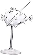 LIFKOME 1Pc Transparent Globefish Shaped Cocktail Glass Unique Wine Goblet for Parties Bars and Home Use for Weddings Anniversaries and Birthdays