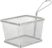 BESPORTBLE Home Kitchen Gadget Mini Stainless Steel Basket for French Fries Easy Handle Design Frying Basket