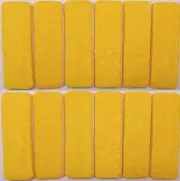 LOT 12 YELLOW TERRY HEADBAND STRETCHY STRONG ELASTIC HEAD BAND HAIR HOLDER
