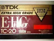 TDK VHS-C E-HG TC-20 44m Extra High Grade