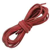 4.37 Yard 3mm Flat Leather Cord Braiding String for DIY Crafts Burgundy