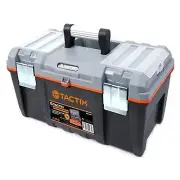 Tactix TOOL BOX w Lift Out Carry Tray, Aluminium Handle to Store Hand Tool 553mm