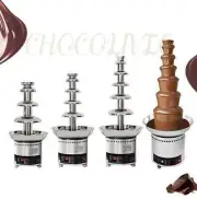 4-7 Tiers Chocolate Fountain Machine Party Bride Weddeing Fondue Heating