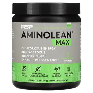 [iHerb] RSP Nutrition AminoLean Max Pre-Workout Energy，茂宜島鳳梨，10.21 盎司（290 克）