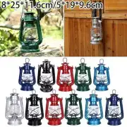 Vintage Hanging Kerosene Lamp Outdoor Camping Oil Lantern Night Light Windproof