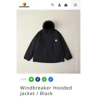 在飛比找蝦皮購物優惠-Nicesundays 風衣連帽外套(黑） Windbrea