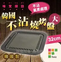 在飛比找樂天市場購物網優惠-【野道家】韓國不沾燒烤盤 32cm 方形