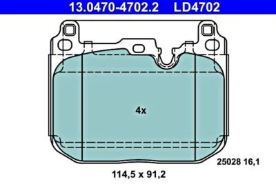 ATE Disc Brake Pad Set For BMW F40 1 X1 X2 MINI F54 F60 Mini 17-23 34106889266