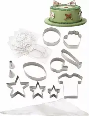 Cake Boss Sports Cake Cookie Fondant Kit 28-piece Baseball Football Superbowl