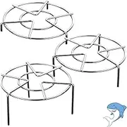 3 Pack Steam Rack, Diameter 5inch Stainless Steel Tall Trivets Multi-Functional High-Low Foot Triangle Pot Holder Heat Pad Steamer Rack for Instant Pot/Electric Pressure Cooker Accessories