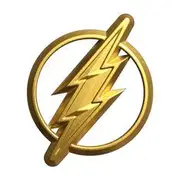 Fan Emblems DC The Flash 3D Gold Car Badge - 9672-109