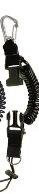 ISC Mini Snappy Coil w/Stainless Spring Clip Clip / Dive Flag / Black LR1054