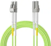 30M OM5 LC to LC Fiber Patch Cable, 1G/10G/40G/100G Multimode Jumper, WDM Technology, Duplex LC-LC UPC, MMF 50/125um, 850nm, LSZH, for SFP Transceiver, Networks, Green, 30 Meter(98ft)