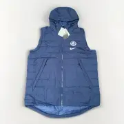 Nike x Carlton Blues AFL Onfield 550 Down Filled Puffer Vest Men’s Size S - NEW
