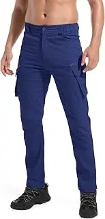 [GARTENBOKER] Men's Cargo Hiking Pants Lightweight Stretch Outdoor Cotton Casual Work Travel Camping Pants 9 Pockets