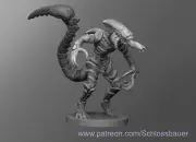 Hive Warrior Xenomorph Alien Monster Manual 28mm Scale DND D&D Miniature SB