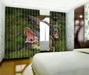 3D Crocodile 43 Blockout Photo Curtain Print Curtains Drapes Fabric Window AU