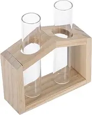 Toyvian Minimalist Glass Propagation Vase Clear Hydroponic Planter for Small Flowers Space Saving Design for Desk Stylish Decorative