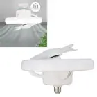 Ceiling Fan Light 360 Degree Rotate Dimmable E27 Adjust LED Lamp 5 Blade 48W AC
