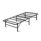 Artiss Folding Bed Frame Single Metal Base Portable Black plastic Single Bed Fra