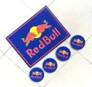 BU Red Bull Rubber bar mats drip mat spill mat bar runner & 4pcs beer coasters