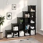 Storage Cube Organiser with 15 Cubes Black PP Shoe Storage