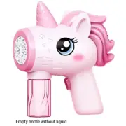 Unicorn Electric Bubble Gun, Toy Bubble Machine, Automatic Soap Blower with Ligh