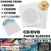 BULK BUY CD DVD Paper Sleeve White Envelope w/ Clear Window High Quality GSM