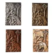 Hardcover Embossed Notebook Retro Leather Notepad A5 Journal Ribbon