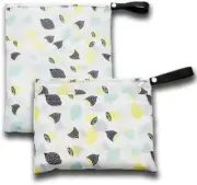 Sactulaz Waterproof Cloth Diaper Wet Dry Bags, Reusable Hanging Wet Bags with...