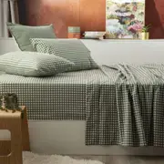 Park Avenue Egyptian Cotton Flannelette Gingham Sheet Set