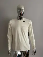 Men's BRIXTON Beige Adult Long Sleeve Graphic T-Shirt Size M