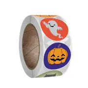 500Pcs/Roll Halloween Pumpkin Decor Labels Seal Stickers DIY Gift Paper Sticker