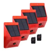 Solar Motion Sensor Alarm Outdoor Motion Detector 129db Loud Sound Security S...