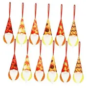 12 Pieces Thanksgiving Gnomes Ornaments Handmade Plush Gnomes Hanging Fall