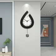 Wall Clock for Living Room Decor Large Pendulum Modern Silent Non-Ticking Battery Operated