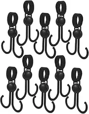 Kisangel 10Pcs Stroller Hooks for Shopping Bags Multi Functional Trolley Bag Hanger Convenient Compatibility for Electric Vehicles Strollers and Pushchairs Easy Install