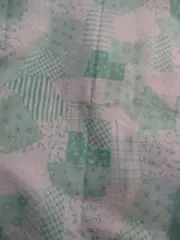 2001 SLEEPWEAR FABRIC CHARMING MINT GREEN PATCHWORK 45" x 2 Yards New Old Stock