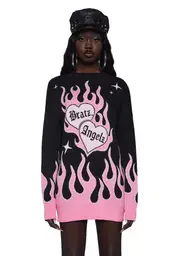 [Dolls Kill x Bratz] Flame N’ Hotties Oversized Sweater