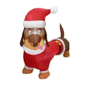 unbrand 5ft Long Inflatable Christmas Sausage Dog With Christmas Hat Yard Decoration LED Light Blow Outdoor Indoor Lawns Christmas Yard Decor Fall ...