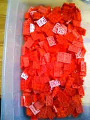 Lego Red Plate 2X3 25 Pieces Bulk Lot NEW