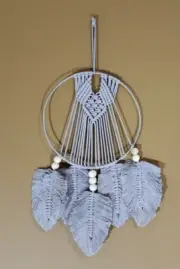 Handmade Bohemian Macrame Dreamcatcher Wall Hanging Décor H 27 x W 13 inch
