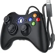 Gamrombo Wired Controller for Xbox 360 Controller Compatible with 360, Windows with Dual-Vibration,Voice Function