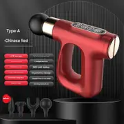 GGP Red Mini Fascia Gun Muscle Massager With Pulse Heat Deep Tissue Relaxation
