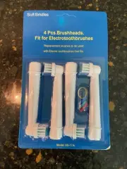 4 Piece Electric Toothbrush Replacement Brush heads Soft Model SB-17A