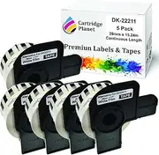 Cartridge Planet 5 Pack Compatible Tape Roll for Brother DK-22211 DK22211 29mm x 15.24m Continuous Length for Brother QL1050 QL1050N QL1060N QL1100 QL1110NWB QL500 QL550 QL570 QL580N QL650TD QL700 QL720NW QL800 QL810W QL820NWB Label Printer