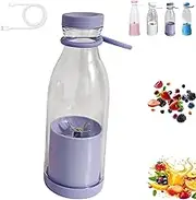 Appreciarel Blender, Portable Blenders, Portable Cordless Juicer, 420ml Smoothie Blenders, USB Rechargeable With Stainless Steel Blades for Shakes and Smoothies (Purple)