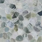 Ocean Green Sliced Pebble Mosaic Wall & Floor Tile ($12.77/SqFt)